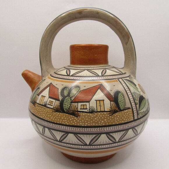 Fernando Jimon Melchor Mexican Tonala Pottery Pitcher - Picture 1 of 9